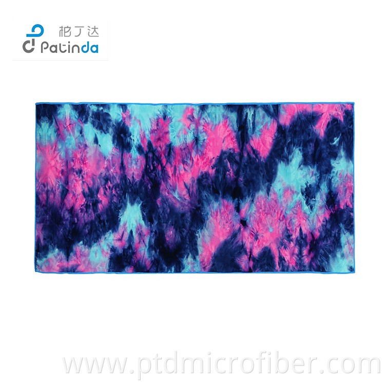 tie dye yoga towel